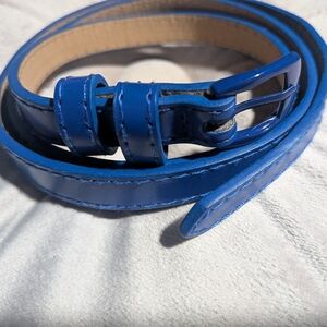 Royal Blue Faux Leather Belt